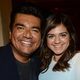 George and Mayan Lopez at the premiere of Smurfs 2 in 2013.